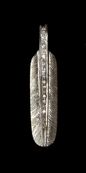 Diamond Detailed Feather Charm