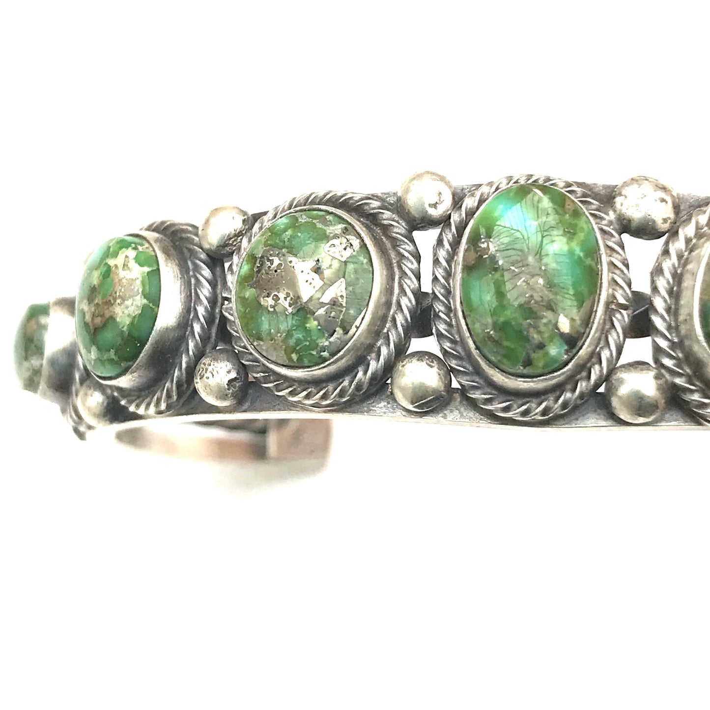 Stunning rare emerald green turquoise bracelet