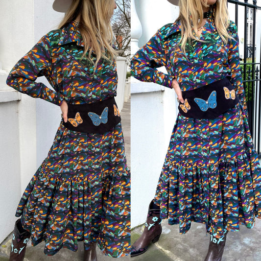 Butterfly fringed belt limited edition Jessie Western brand