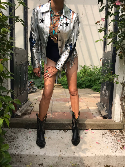 Jessie Western Silver fringed jacket