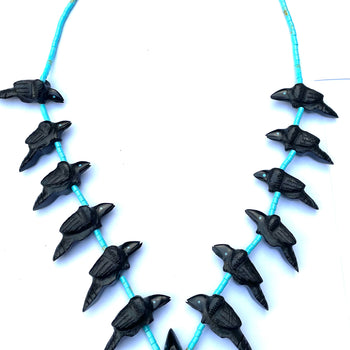 New Raven power animal necklace