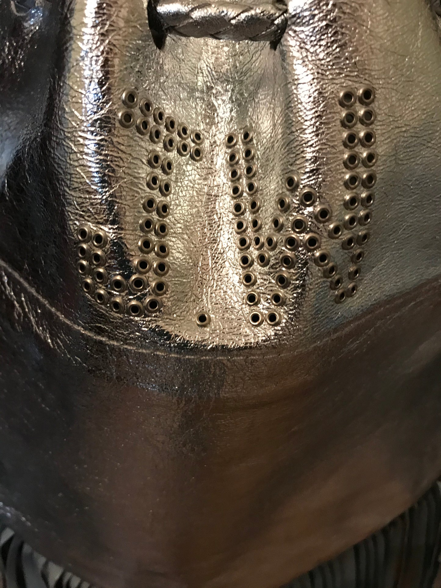 Star leather bag limited edition silver