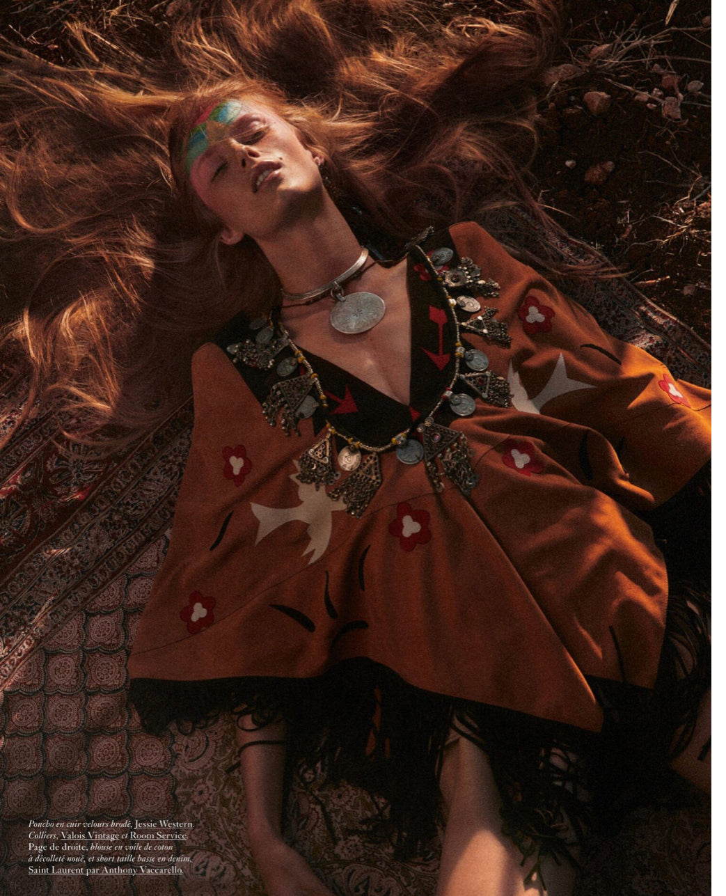 Suede fringed poncho ( jessie Western brand )