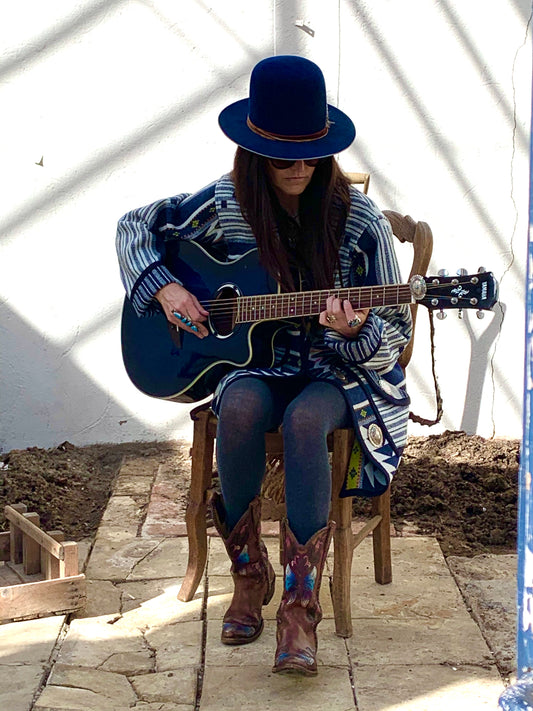 JESSIE WESTERN CONCHO POCKET COAT OVERSIZE