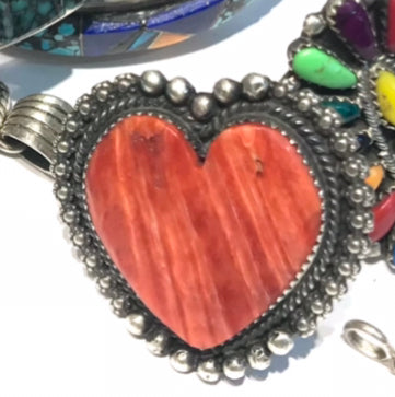 Spiny Orange Heart ring