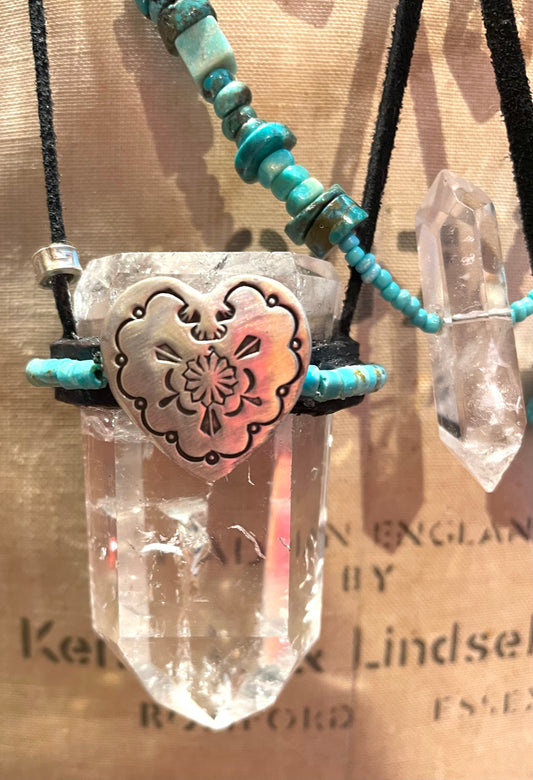 New crow medicine quartz Crystal necklace