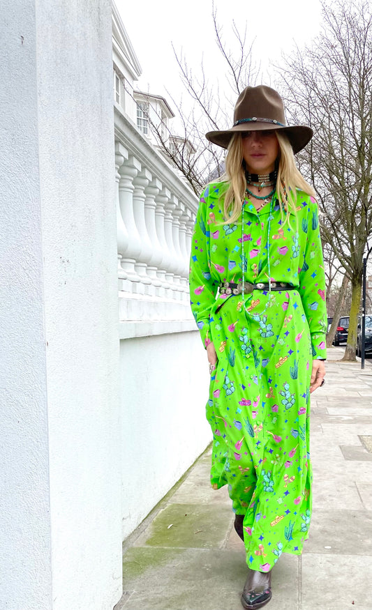 Jessie Western Silk dress size 10-12