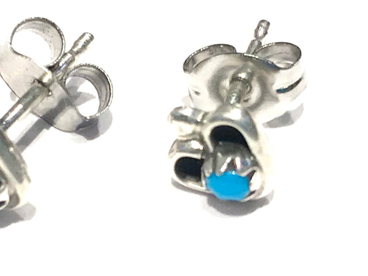 Turquoise mini heart stud