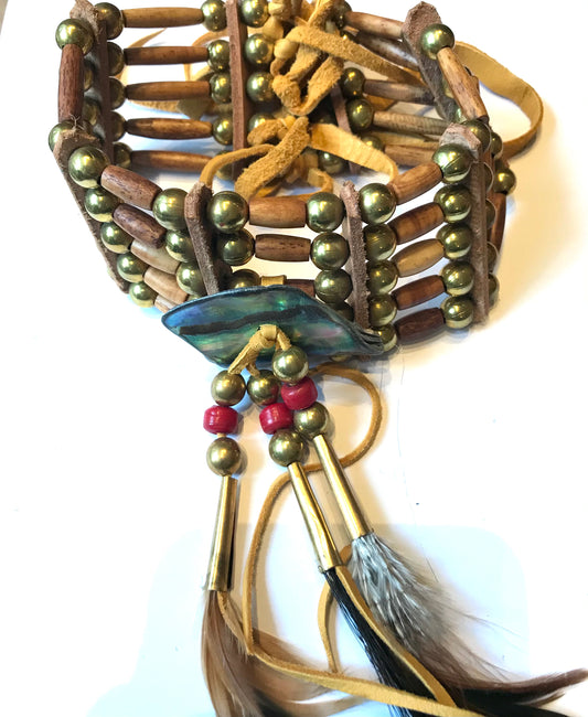 Bone choker navajo made in black