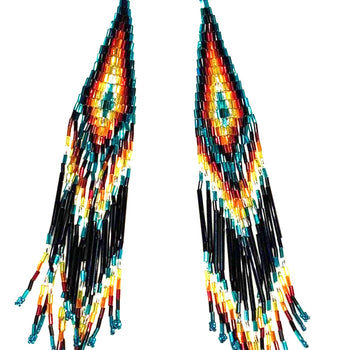 Long beaded earrings