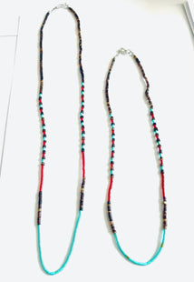 18 inch multi stone micro strand  necklace