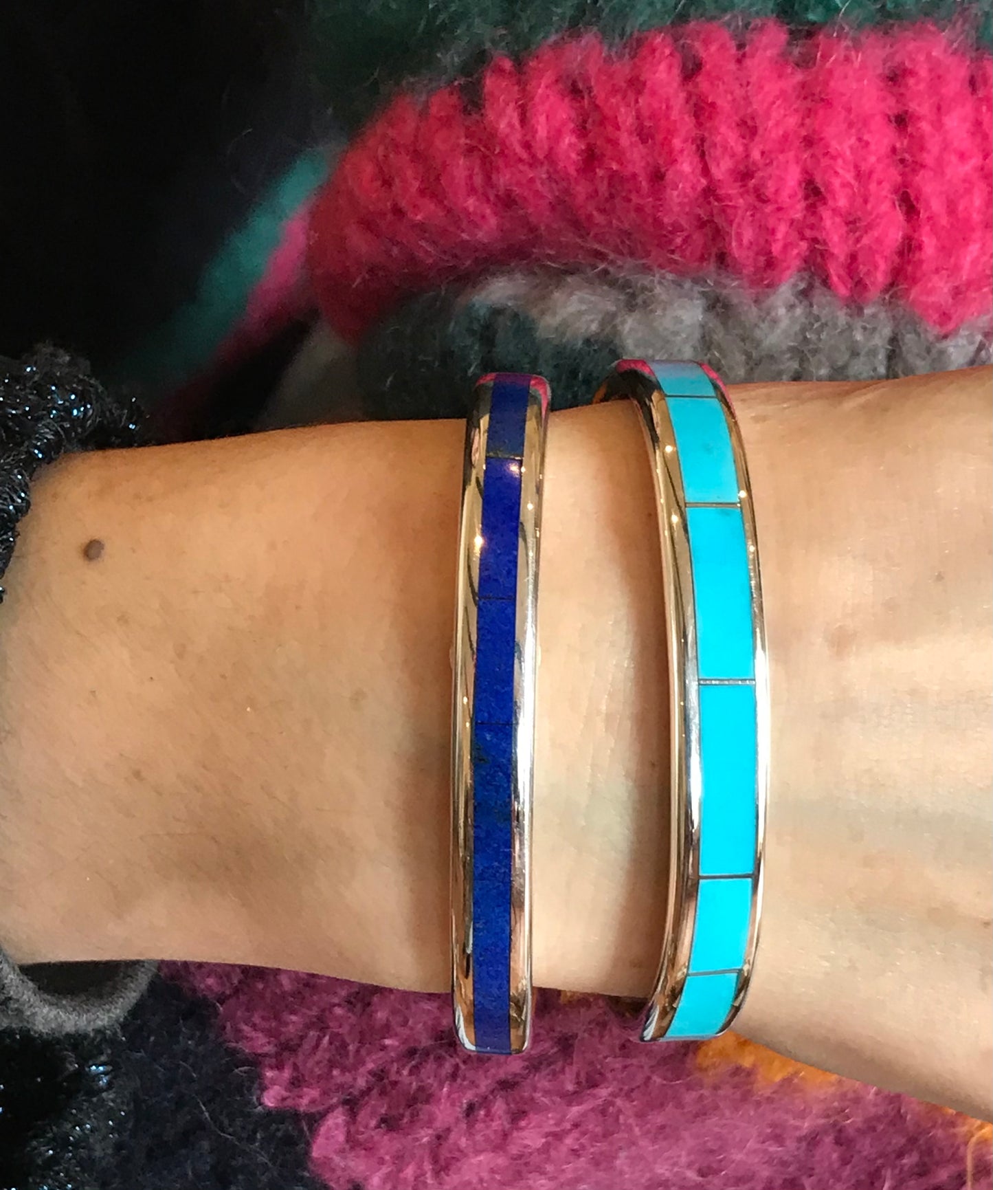 Stunning lapis bracelet ( large size )
