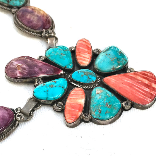 Stunning Navajo spiny turquoise necklace