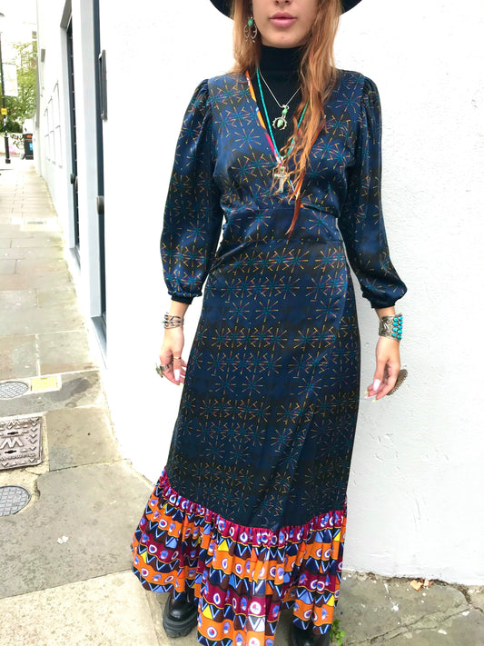 Silk satin Jessie Western dress