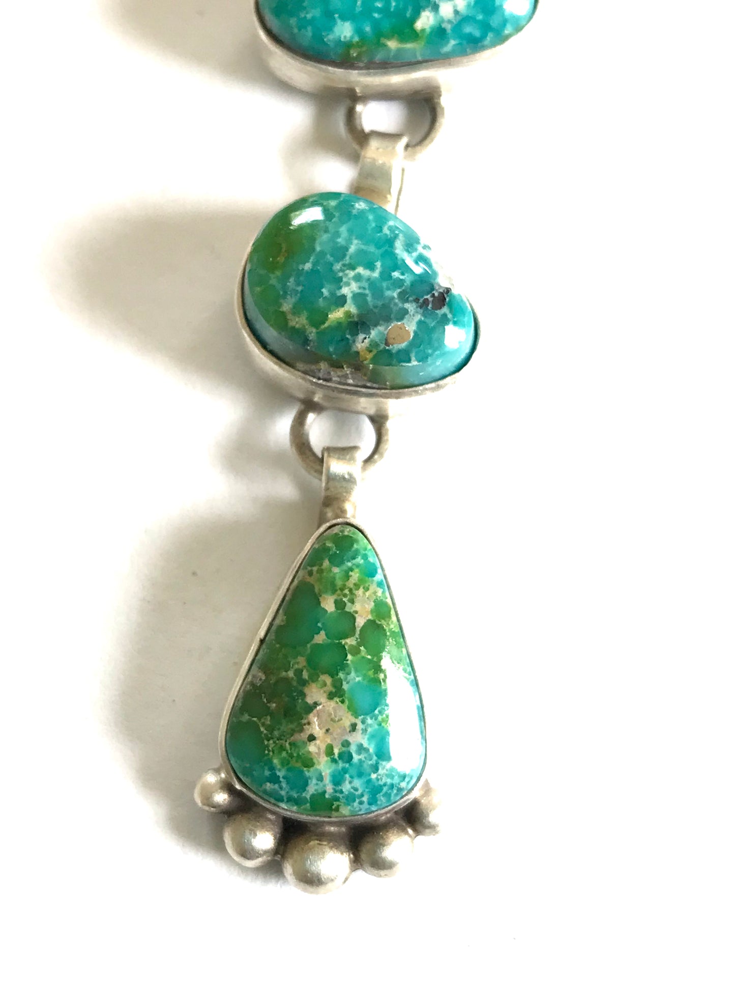 Rare emerald green turquoise necklace