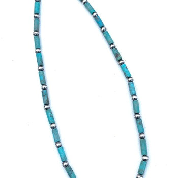 Turquoise and sterling silver necklace
