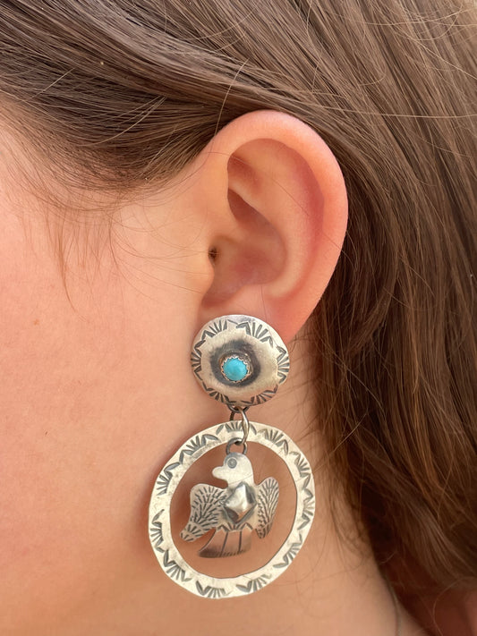 Eagle earrings sterling silver