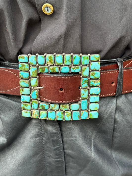 Rare emerald green  Turquoise Buckle