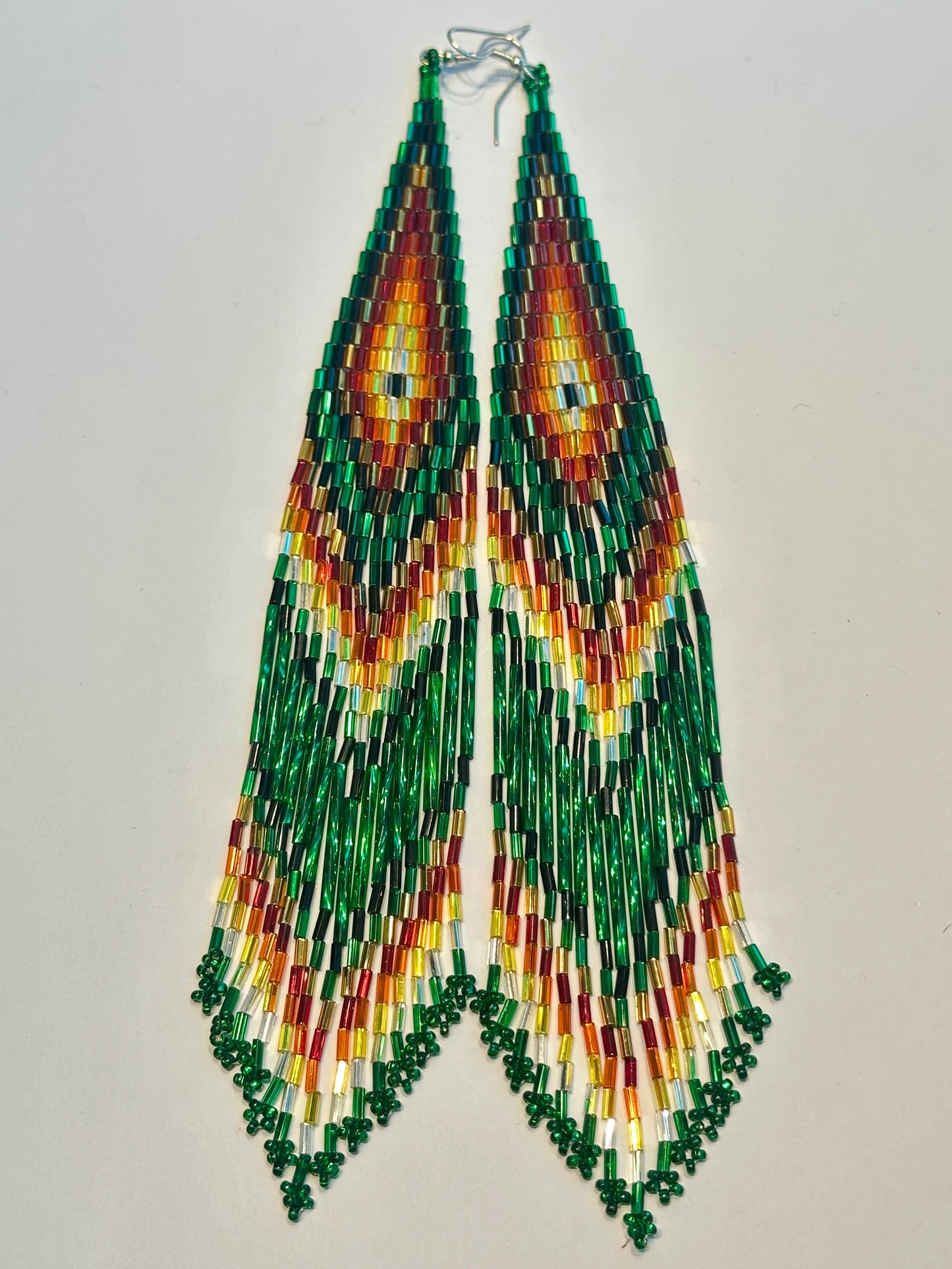 Long beaded earrings