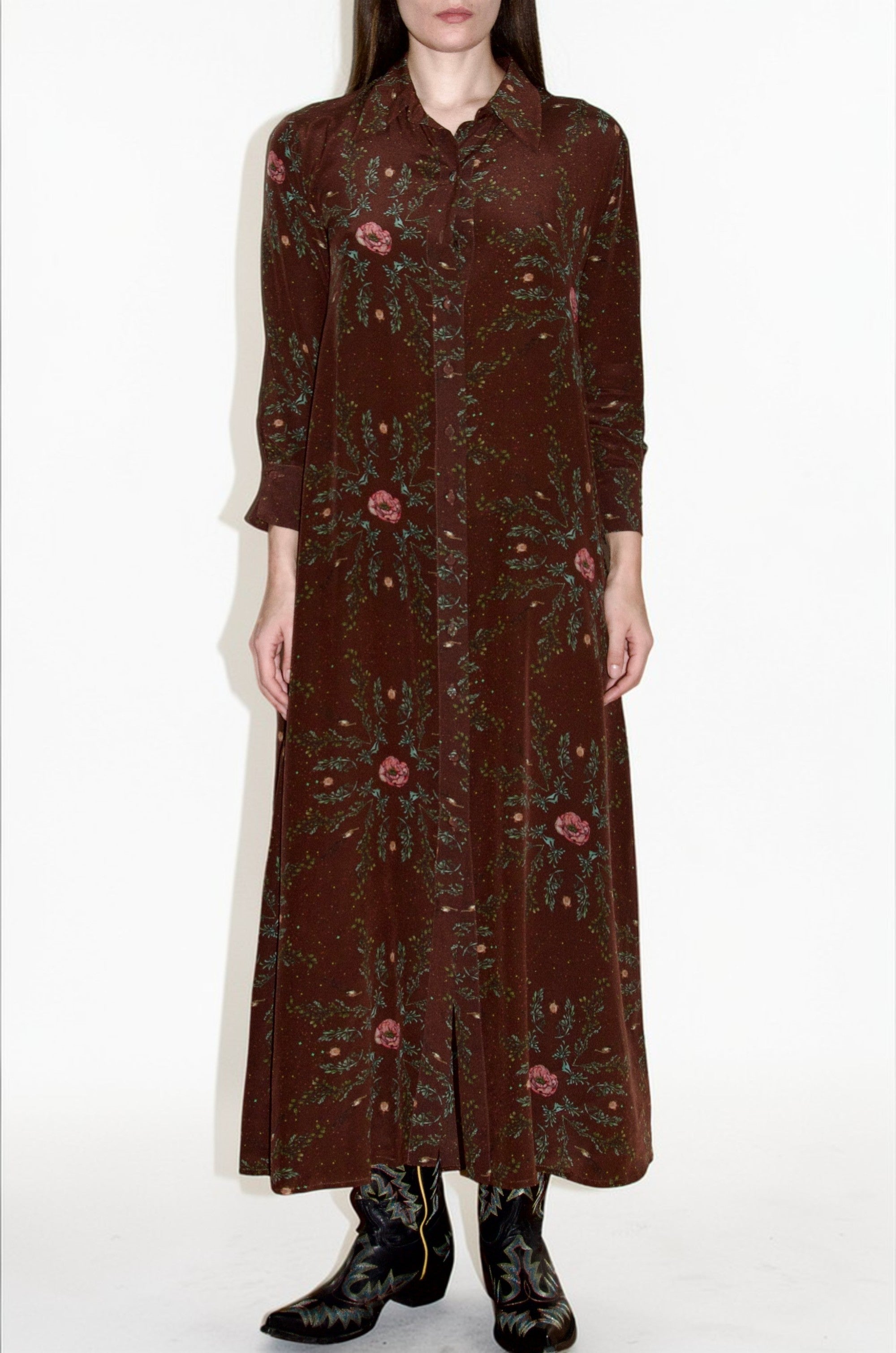 Shirt Dress - Brown Sage