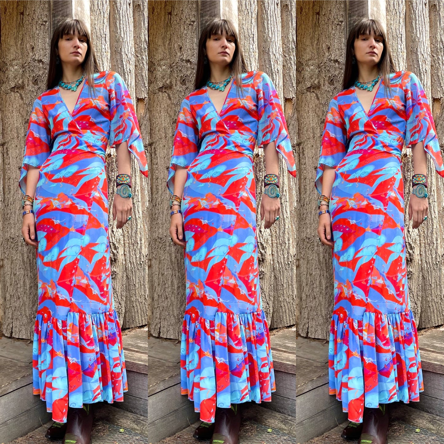 Jessie Western silk dress