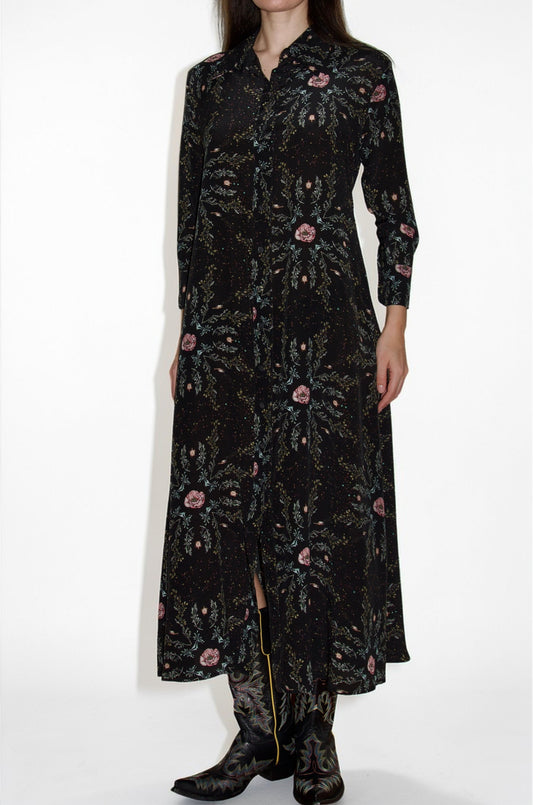 Shirt Dress - Black Sage