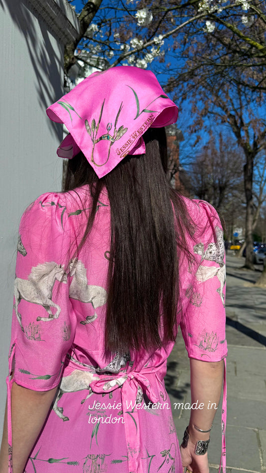 Silk scarf square  new