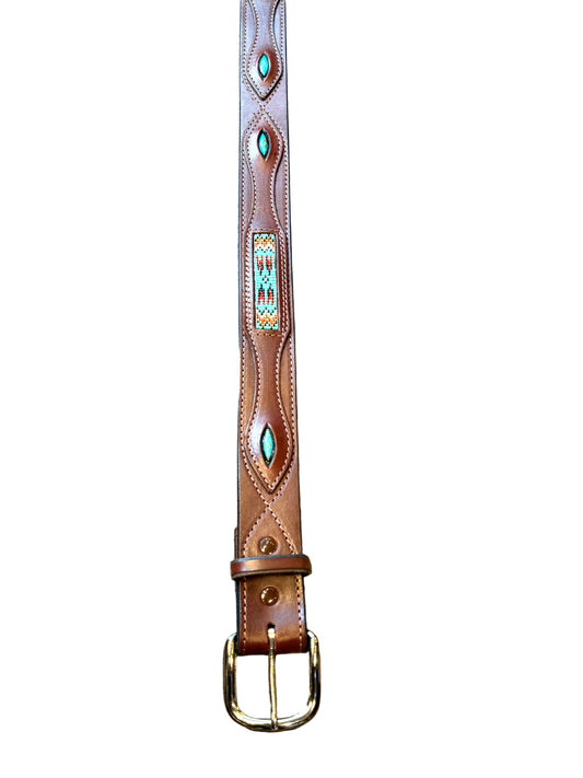 New beaded turquoise belt