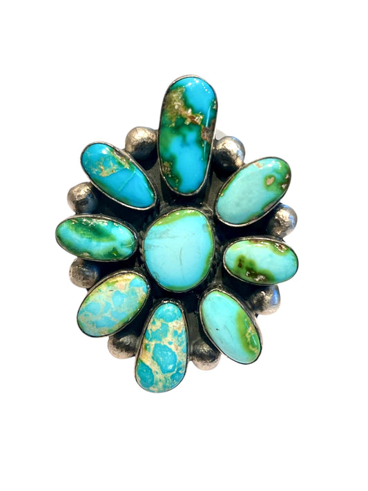 Navajo green turquoise ring