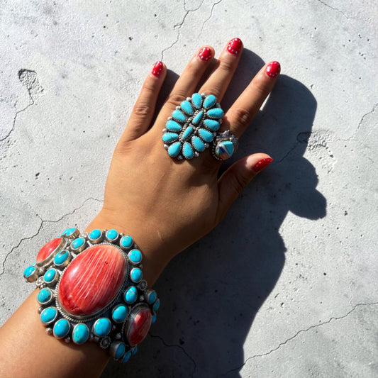 Amazing spiny and turquoise bracelet