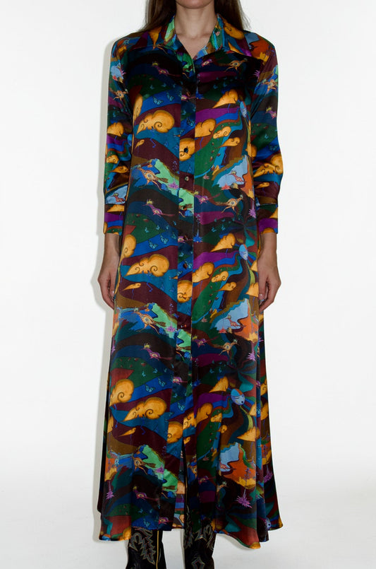 Shirt Dress - Road Runner (Orange)