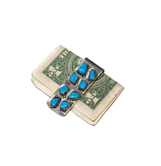 Nugget turquoise money clip