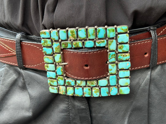 Rare emerald green  Turquoise Buckle