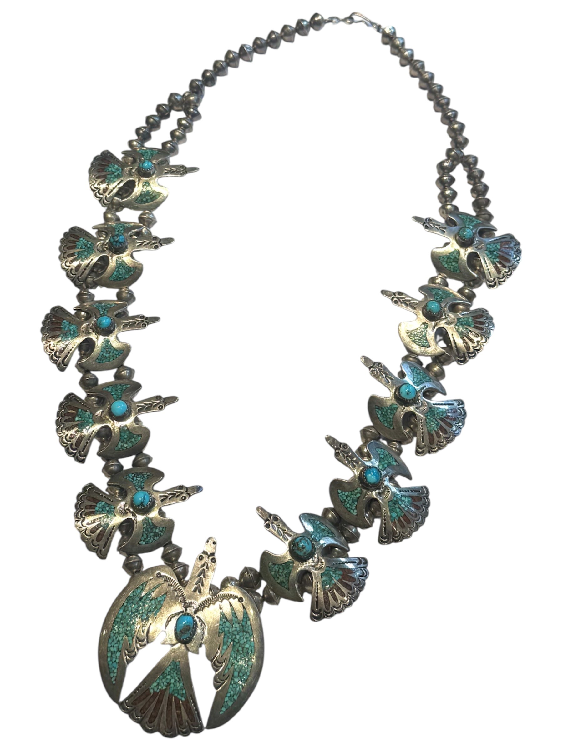Eagle Squash Blossom Necklace