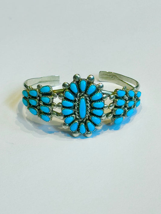 Small cluster turquoise bracelet
