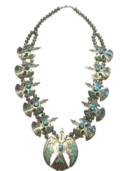 Eagle Squash Blossom Necklace