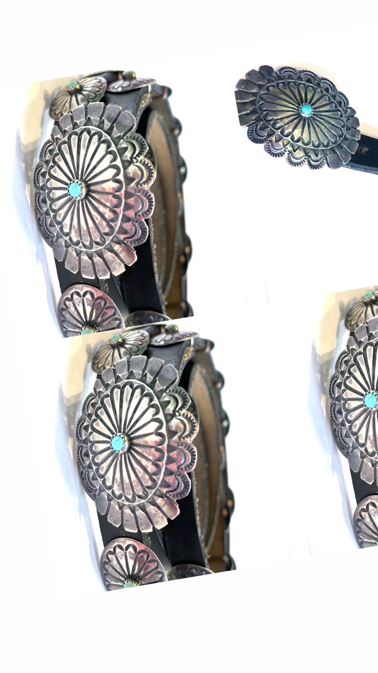 Sterling silver concho belt
