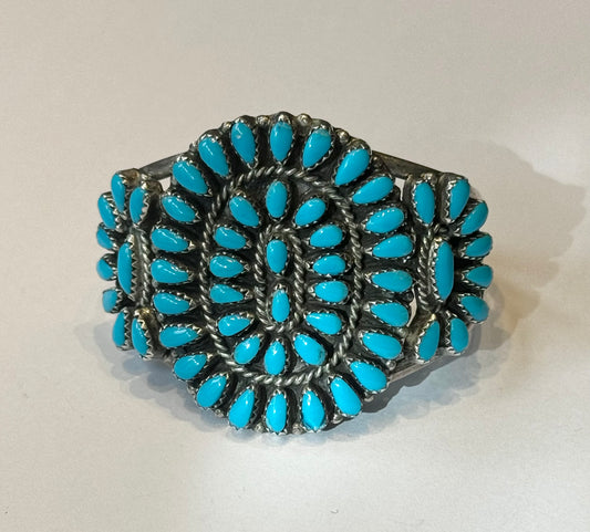 Needlepoint turquoises bracelet