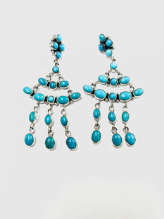 Stunning sleeping beauty turquoise earrings