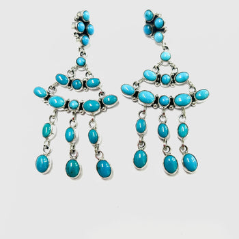 Stunning sleeping beauty turquoise earrings