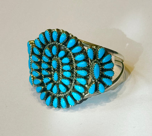 Needlepoint turquoises bracelet