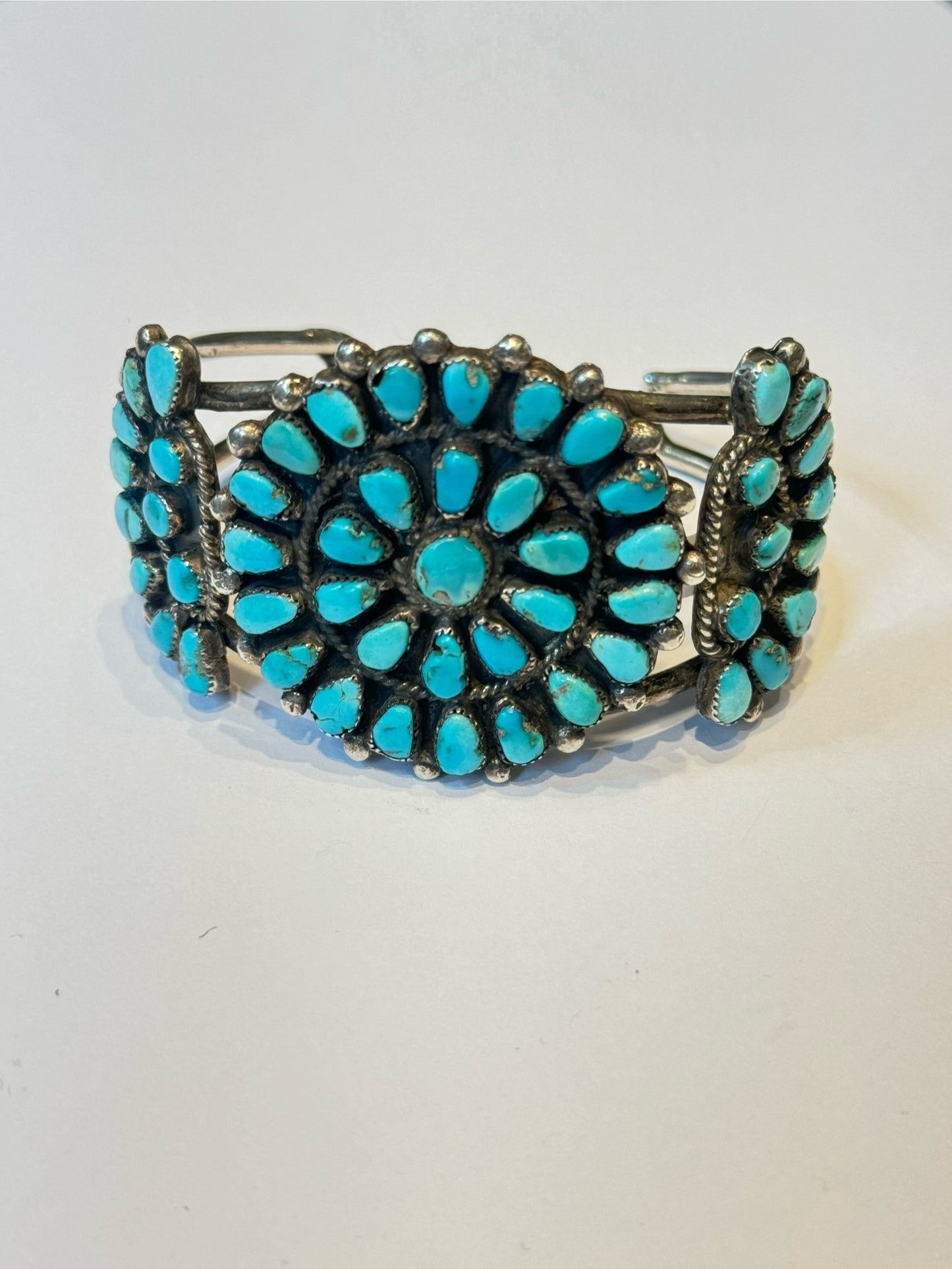 1920’s needlepoint turquoise bracelet