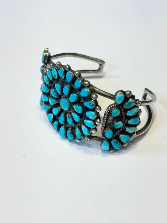1920’s needlepoint turquoise bracelet