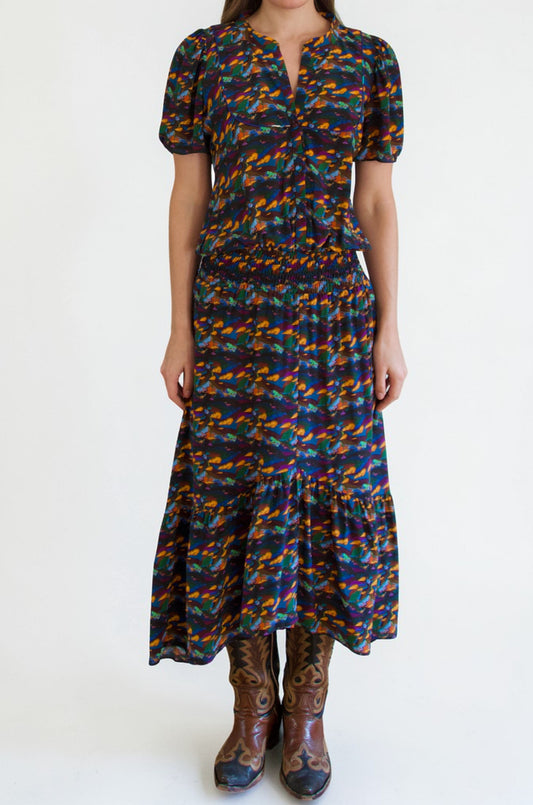 Dress Sheered waist dress- Mini Road Runner Print