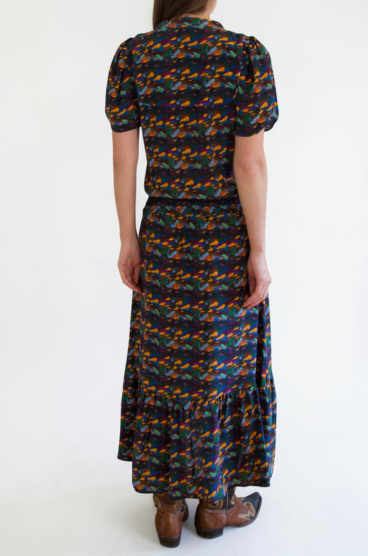 Dress Sheered waist dress- Mini Road Runner Print