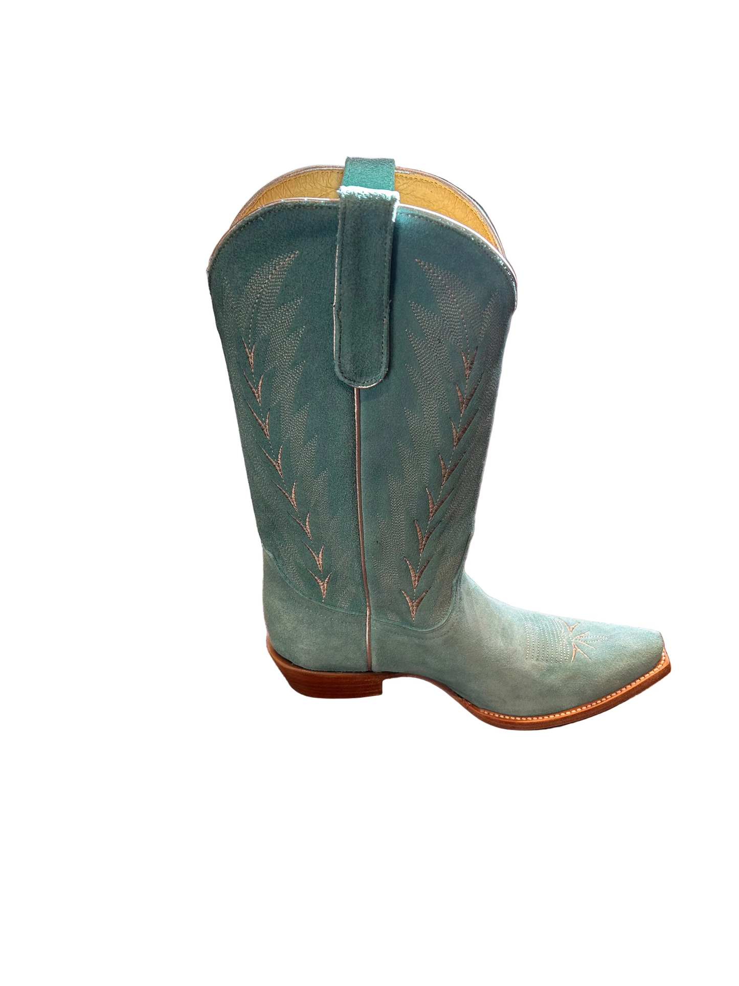 Blue suede boots