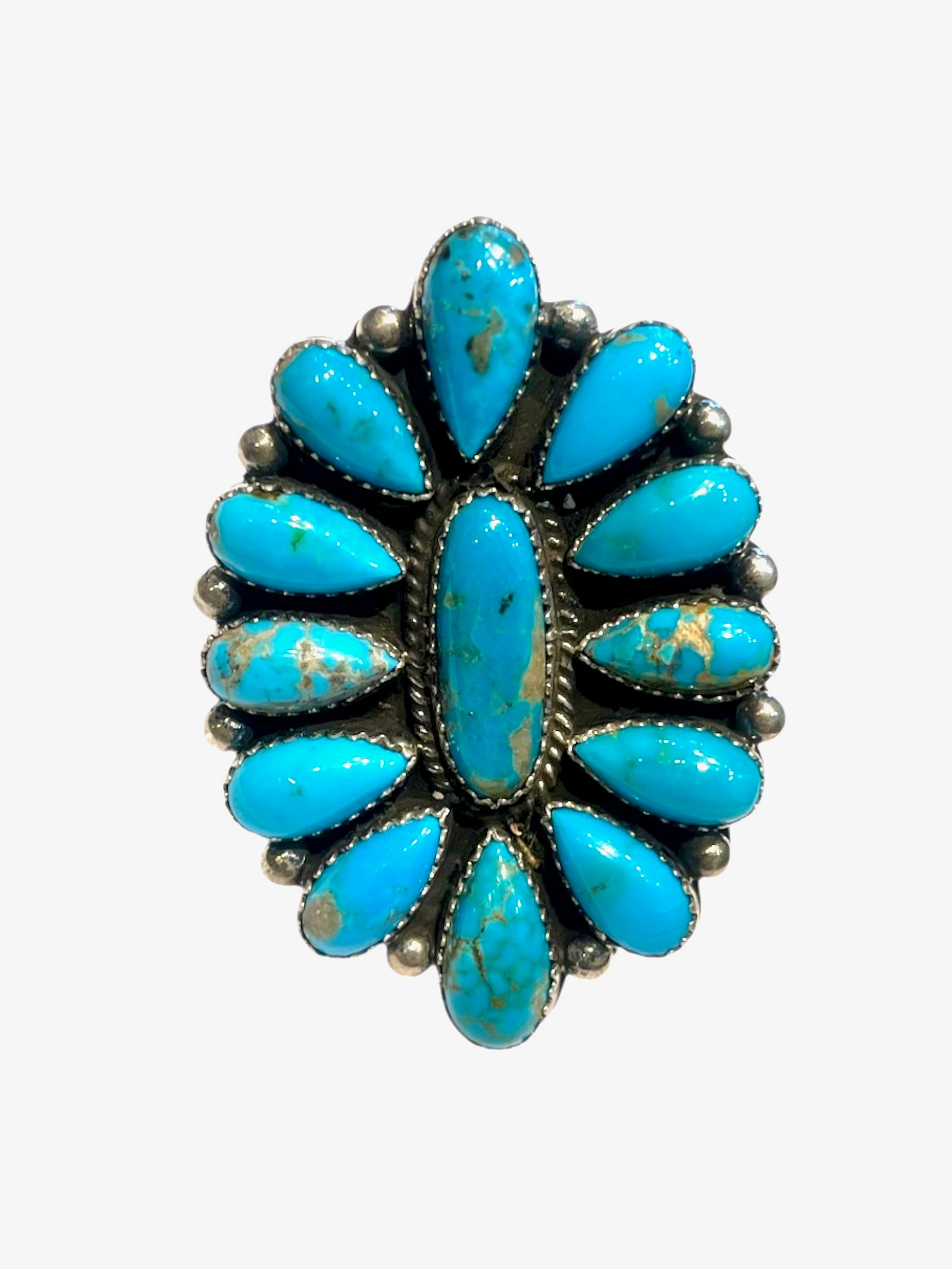 Turquoise cluster ring