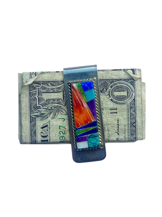 Zuni Inlay Money Clip