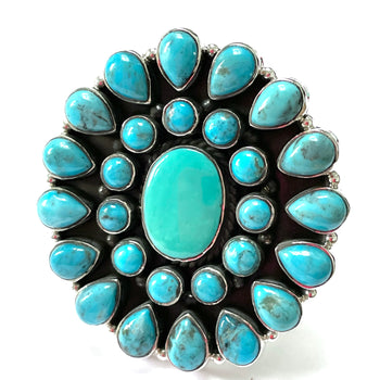 Stunning turquoise silver ring