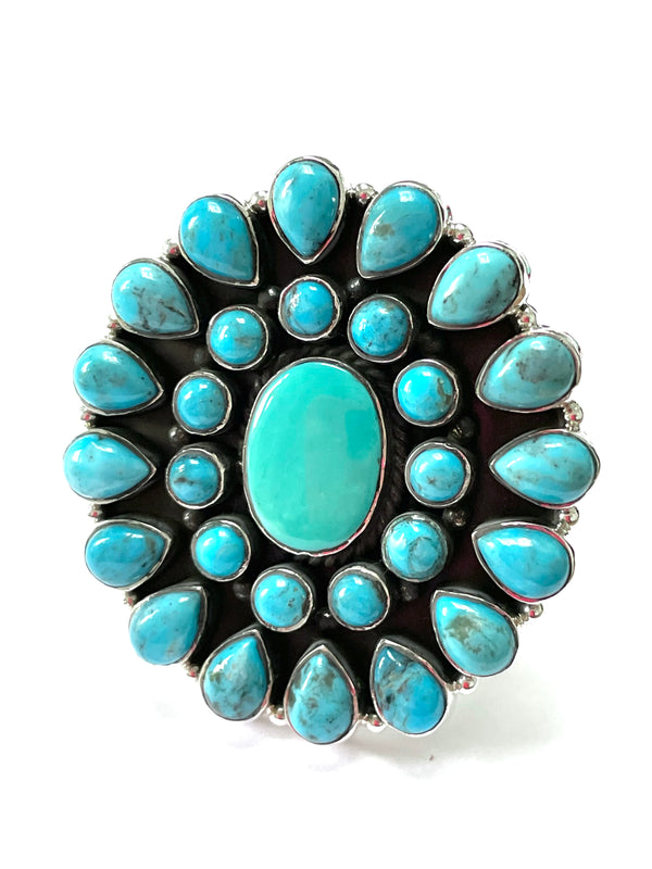 Stunning turquoise silver ring